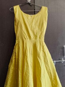 Yellow Fit &amp; Flare Dress