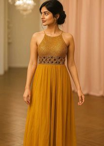 Elegant Mustard Gown