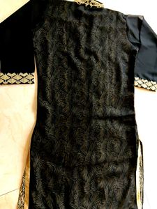 Timeless Obsidian Black Kurta – Minimalist Eleganc