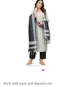 READYMADE KURTI WITH PANT AND DUPATTA SET
