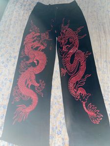 Dragon Print Jeans
