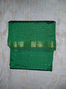 Green &amp; Gold Kanchipuram Silk Saree With Blouse