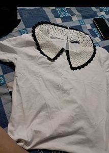 Zara Tshirt With Cute Bow Detail