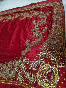 Full Daimond Work Maroon Saree ♥️