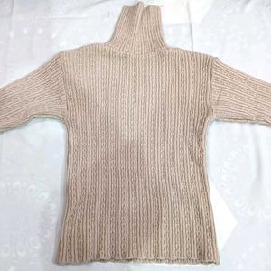 Cozy Beige Turtleneck Sweater