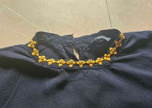 Floral Embroidered Sleeve Top