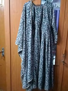 Black Georgette Anarkali With Dupatta