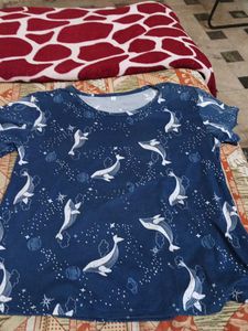 Whale Print Pajama Set