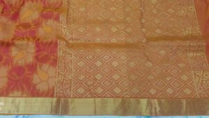 Orange Floral Saree