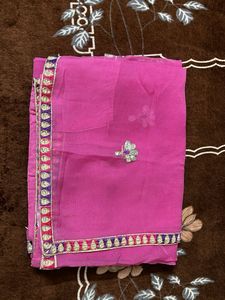 pink pure  ki saree