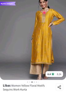 Elegant Yellow Kurta by Libas