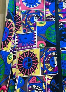 funky, pop-art inspired high-neck jacket