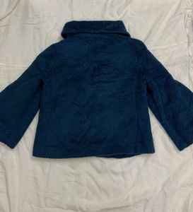 Classy Blue Korean Coat 🦋