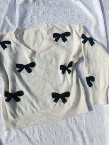 Pinterest Bow Knitted Sweater