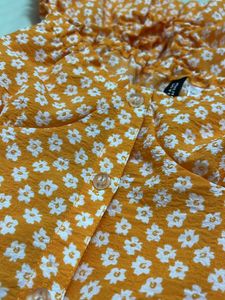 Orange &amp; White Dress