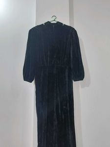 Black Velvet Maxi Dress