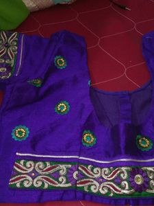 Purple Embroidered Blouse