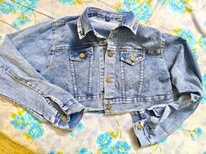Denim Cropped Jacket
