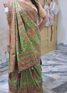 Pure Pashmina Silk Handwork Saree