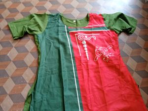 New Style Multi Colour Silk Printed Kurti