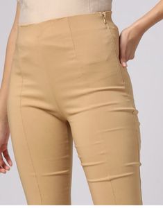 Beige NEW WITH TAG Front Slit Bootcut Pants