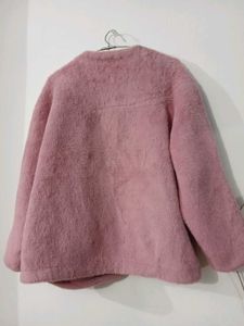 Heavy Pink Faux Fur Coat