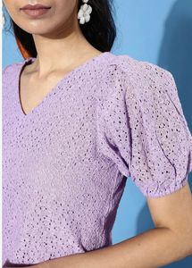 Chic Lavender Crop Top