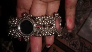 Silver Beaded Bracelet &amp; Earings