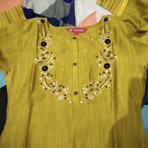 Elegant Mustard Kurta