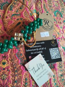Handcrafted Green Beaded Chokker