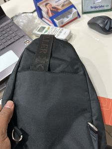 Killer Black Cross Messenger Bag With USB Port