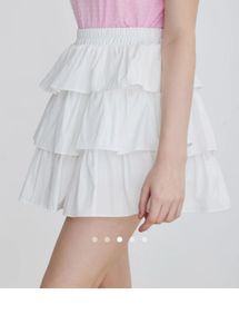 White Ruffle Skort