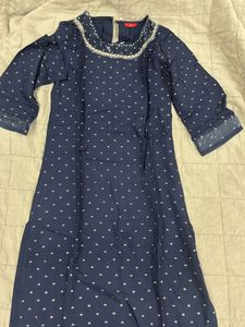 W Elegant Blue Kurta