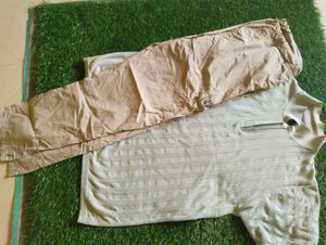 Combo Of Men's Jogger Type Lower And T -shirt