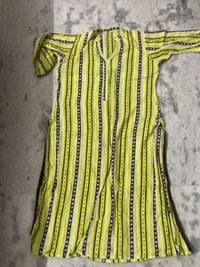 Yellow Striped  Dress