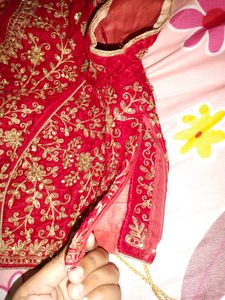 Women Red Non -padded Bridal Blouse
