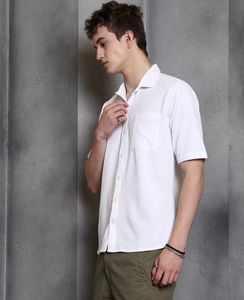 Men&#39;s White Casual Shirt