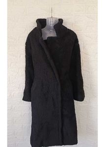 Korean black fleece Coat