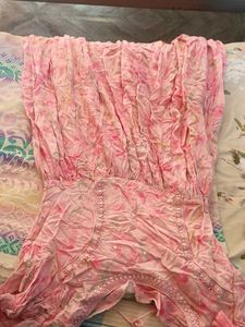 Checked White Ethnic Skirt