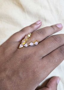 Rose Quartz Gold Ring