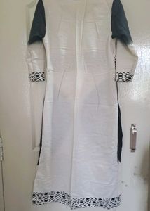 White And Black Kurta For Women