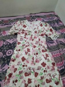 Lace Trimmed A Line Dress