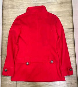 Red Button-Up Winter Coat