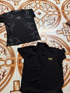 Black Branded Casual T-Shirts Combo