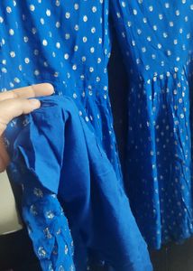 Blue &amp; Gold Kurta Set- Fixed Price