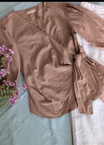 Wrap Blouse with Tie Waist
