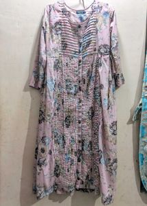 Floral Printed Georgette Kurti (Size M)