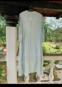 LIGHT SEA GREEN LONG KURTA OR DRESS