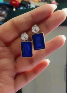 KOREAN DARK BLUE EARRINGS 💙