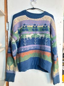 Unique christmas Pattern Knit Sweater